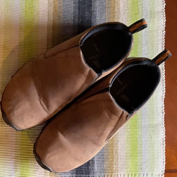 Merrell Brown Leather Slip-On Loafers - Picture 1 of 3